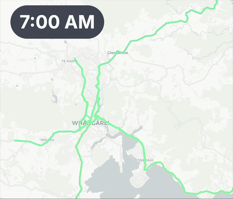 Corridor Metrics — live route monitoring map